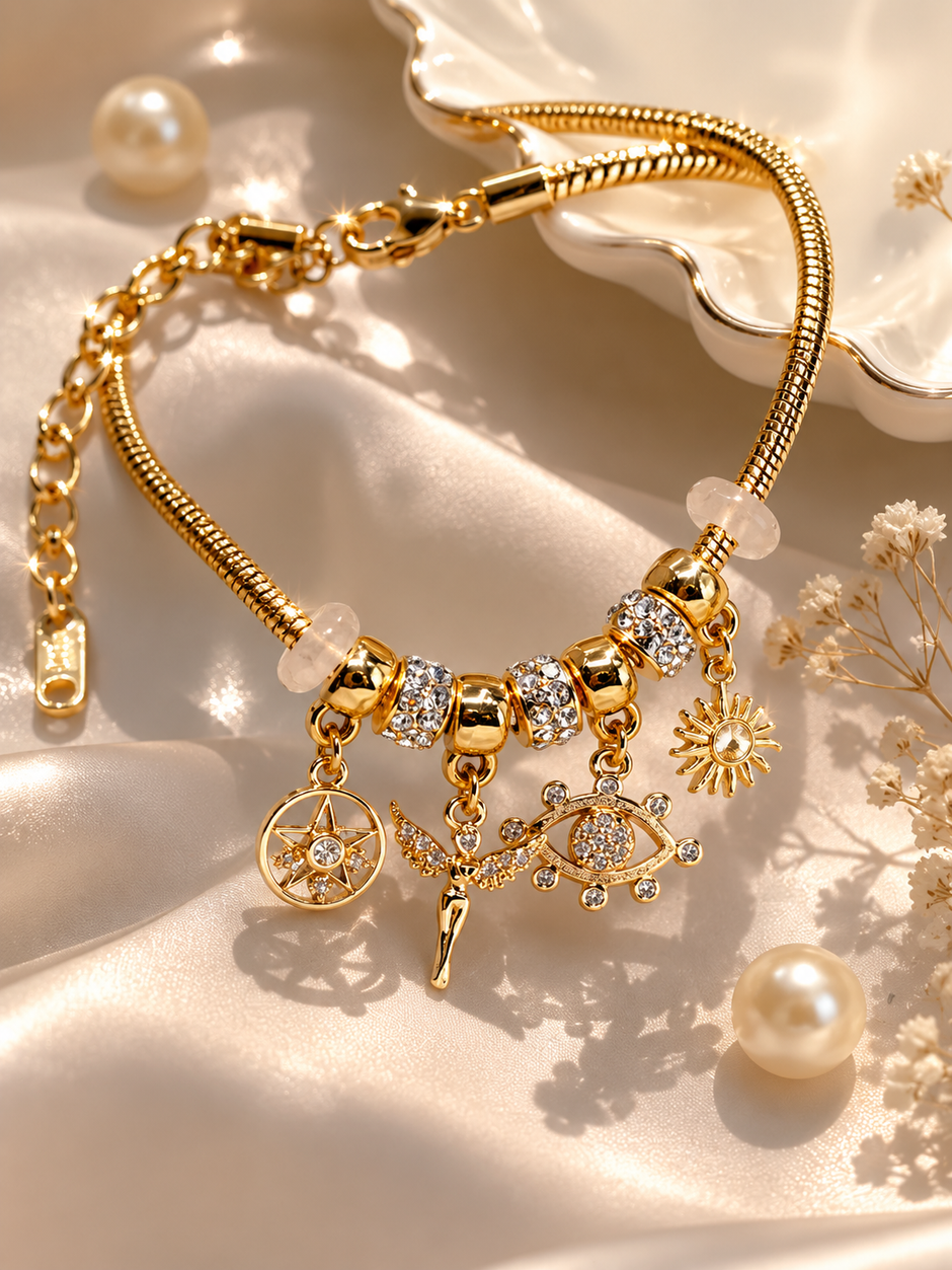Sadeè Golden Charms Armband Lucky