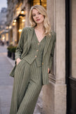 Leinen Blazer – Pinstripe
