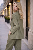 Leinen Blazer – Pinstripe