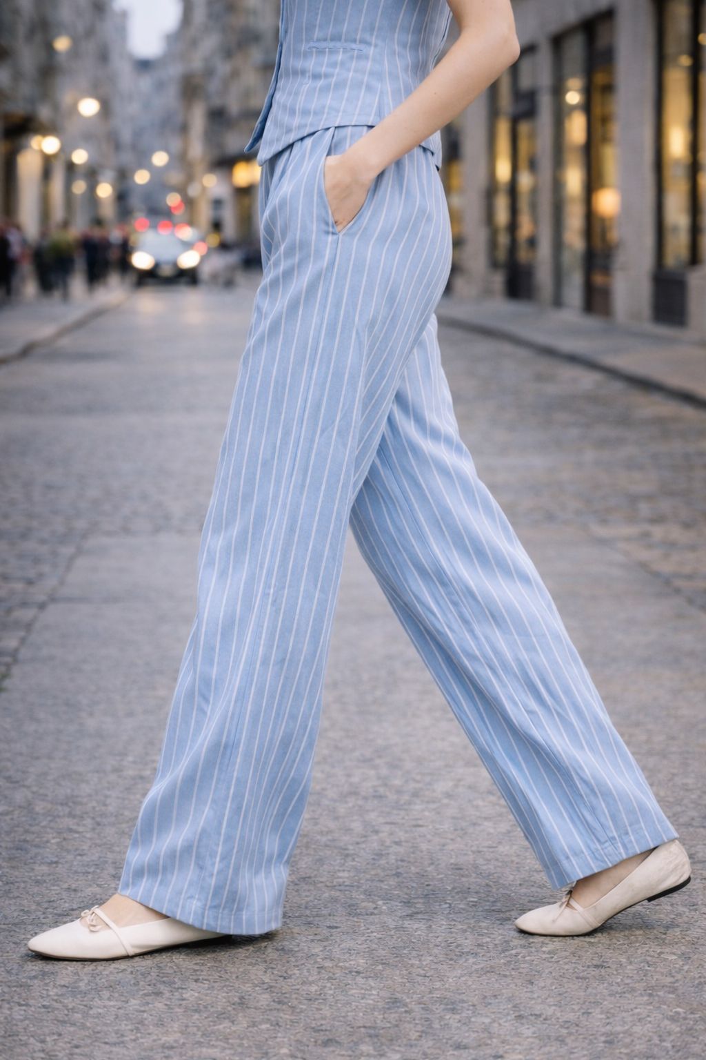Leinenhose – Wide Leg Pants