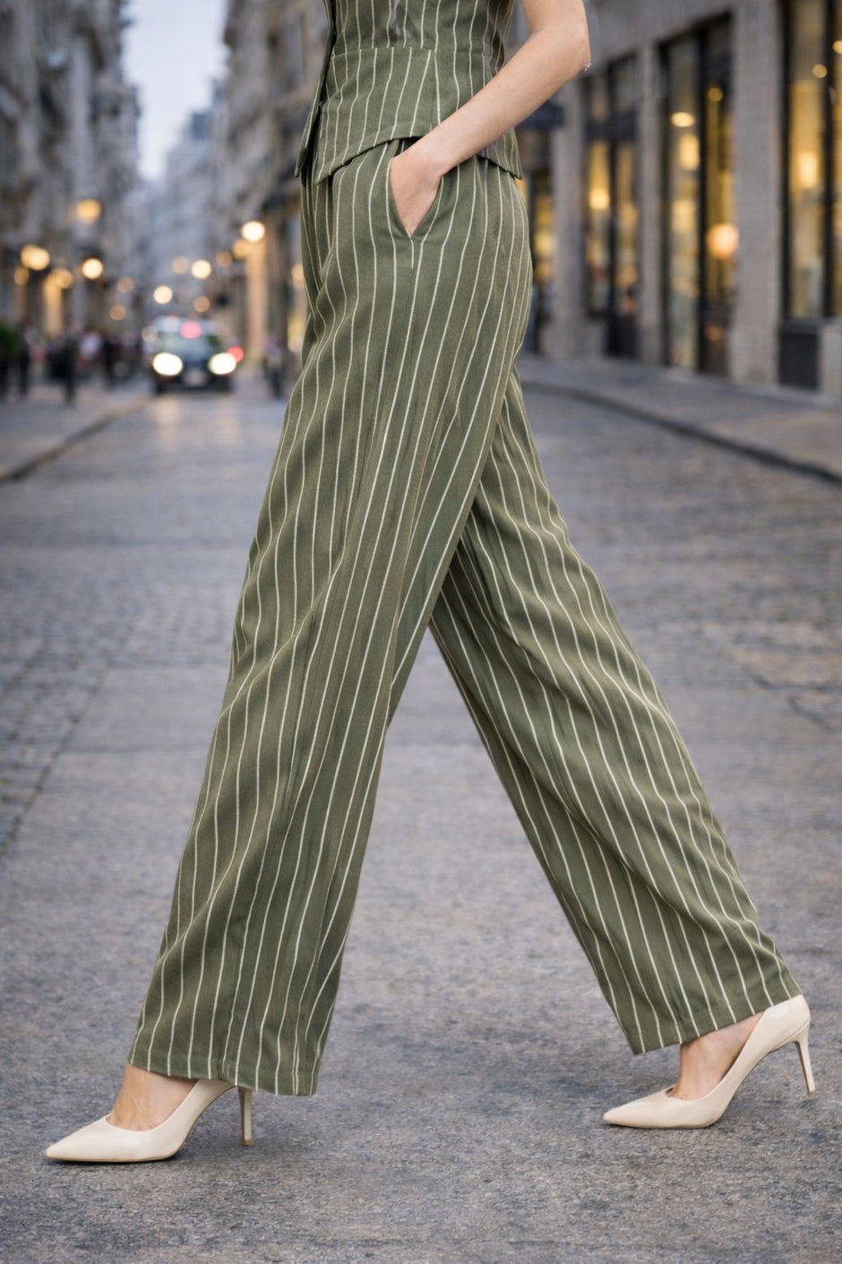 Leinenhose – Wide Leg Pants